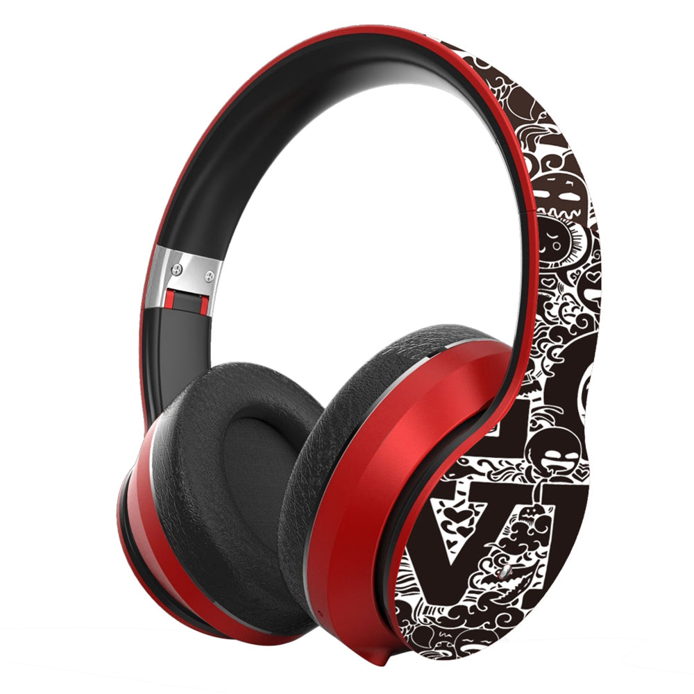 EL-B1 Graffiti Bluetooth Headset Adjustable Wireless Headphone Folding Head-Mounted Earphone Compatible with Android Apple Microsoft System EL-B1 Graffiti Bluetooth Headset Adjustable Wireless Headphone Folding Head-Mounted Earphone Compatible with Android Apple Microsoft System